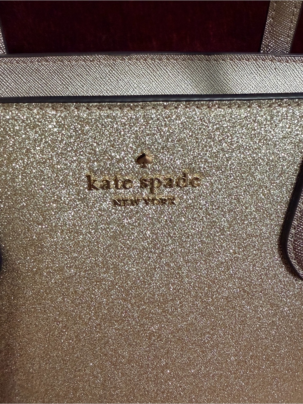 Kate Spade New York Gold Glimmer Satchel Crossbody NWOT - Picture 2 of 9